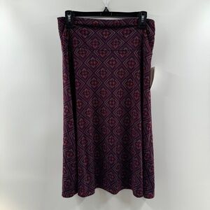 LuLaRoe Azure Skirt NWT – Women’s Large Red & Blue Kaleidoscope Print